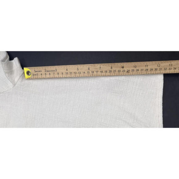 J. Crew White Cotton Minimalist Boho Beach Front Knot V Neck Blouse Small - Picture 4 of 13